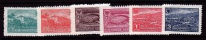 ALBANIA Sc 361-66 NH ISSUE OF 1945 - BRIDGES & HOUSES