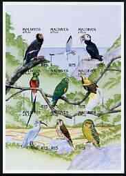 Maldive Islands 1997 Birds of the World sheetlet of 9 imp...