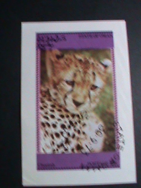 ​OMAN STAMP-1973- WILDCAT-LEOPARD  IMPERF-CTO S/S SHEET VERY FINE