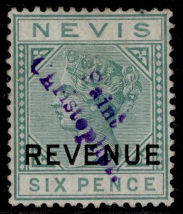 ST KITTS-NEVIS - St Christopher QV SG R2, 6d green, UNUSED. Cat £150.