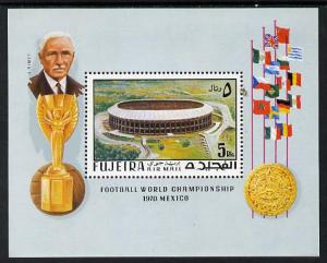 Fujeira 1970 World Cup Football perf m/sheet unmounted mi...