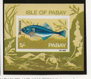 GB local issue Pabay  Scotland 1969 Fish miniature sheet    MNH