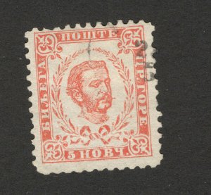 MONTENEGRO-USED STAMP-KING NIKOLA I-Mi.No. 3 III -1890/1893.