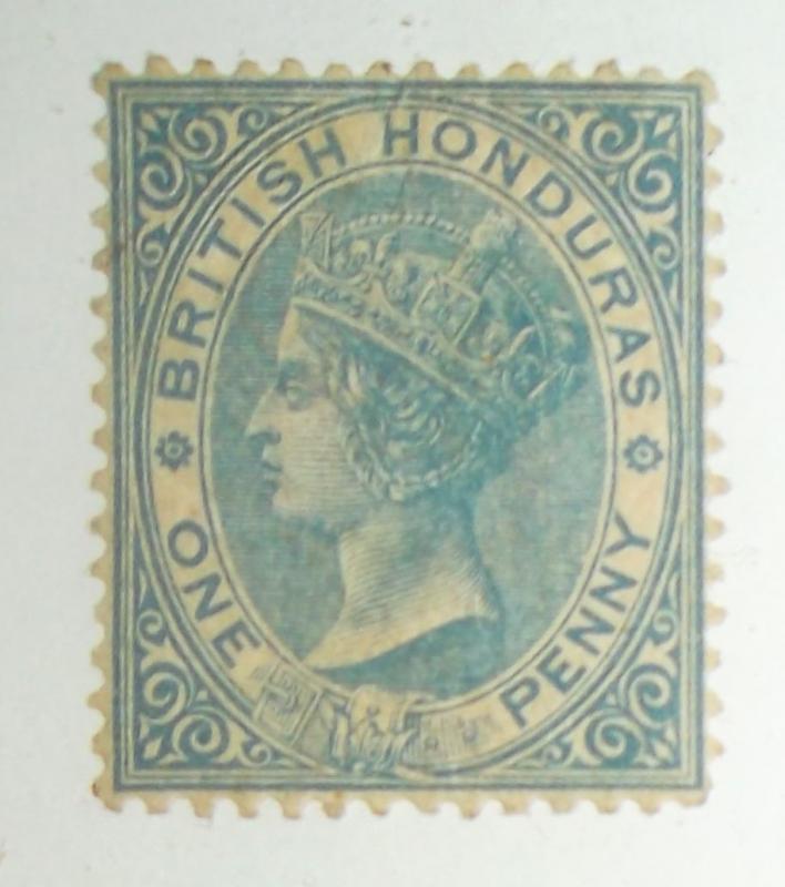 1884 British Honduras Scott #13 Queen Victoria 1c Mint Hinged Free US Shipping