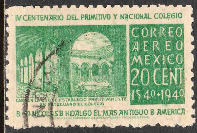 MEXICO C108 20c School of San Nicolas 1st in America Used. VF. (687)
