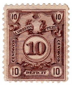 (I.B) Peru Postal : Postage Due 10c 