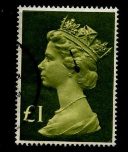 Great Britain Sct # MH169 (SG 1026); Used 1£ machin [3]