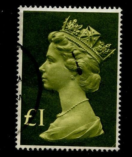 Great Britain Sct # MH169 (SG 1026); Used 1£ machin [3]