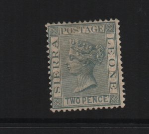 Sierra Leone 1884 SG30 2d 14 perf CA watermark - mounted mint