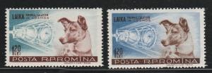 ROMANIA FIRST DOG IN SPACE SC#1200-1 MINT