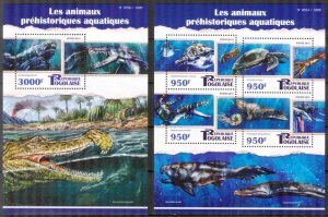 Togo 2015 Prehistory Marine Animals Dinosaurs sheet + S/S MNH
