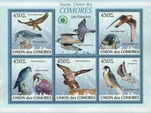 Hawks Stamp Fauna Birds Fly Sov. Sheet of 5 Stamps MNH