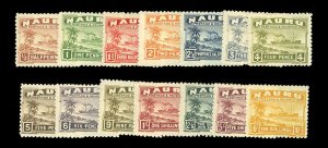 Nauru #17A-30A Cat$271.60, 1937 Freighter, complete set, hinged