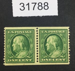 US STAMPS #387  MINT OG NH PAIR  LOT #31788