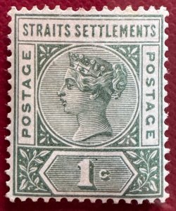 MALAYA Straits Settlements 1892-99 QV 1c MLH SG#95 M5484