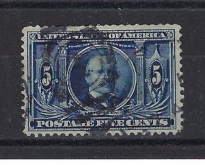 U.S. #326 USED, FEW SHORT PERFS AT TOP OTHERWISE VF CENTERING - 5 CENT MC KINLEY