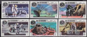 1972 Ras Al Khaima 708-13b Moonwalker Assembling Experiments 8,00 €