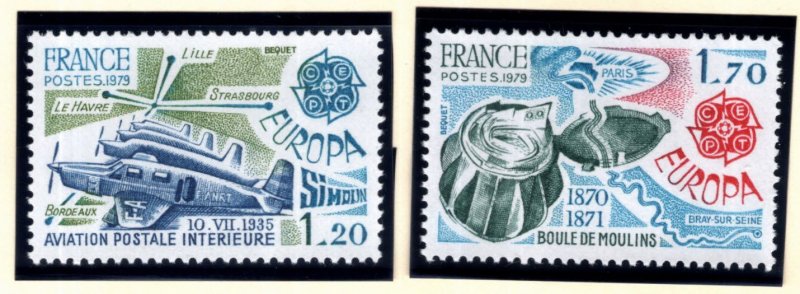 France Scott 1646-1647 MNH** CEPT Europa 1979 set