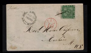 Nova Scotia #5 Used Fine On Rare Cover From Locks Island NS **With Certificate**