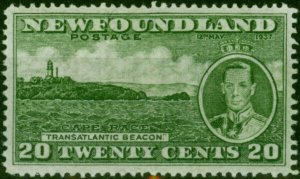 Newfoundland 1937 20c Green SG264 Fine MNH (2)