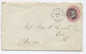 1860s New Haven CT negative 6-point star cancel 3ct pink PSE [y8320]