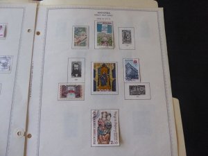 French Andorra 1972-1980 Stamp Collection on Alb Pgs