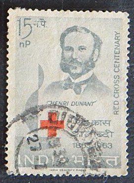 India, Red Cross, Henri Dunant 1863-1963, (№1272-Т)