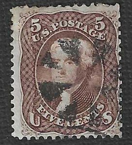 US #76, Used, terrific color, nice cancel, Fresh!