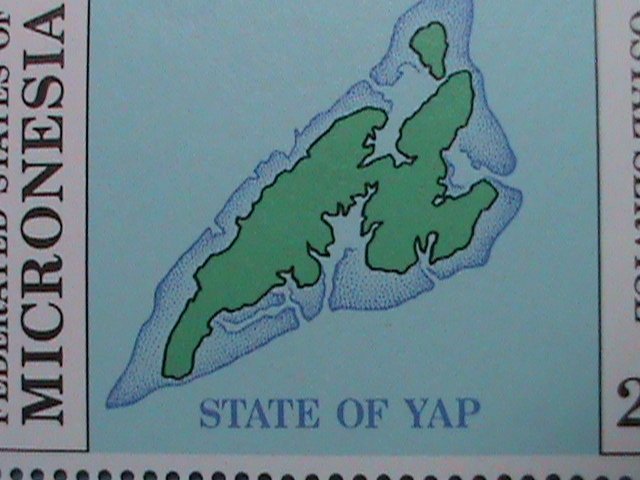 ​MICRONESIA -1984 SC#1-4  POSTAL SERVICE INAUGURATION MNH IMPRINT-BLOCK   VF