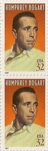 US 3152 Legends of Hollywood Humphrey Bogart 32c vert pair MNH 1997