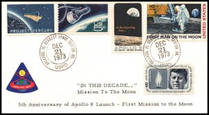 US Apollo 8 5th Anniversary 1973 Cover