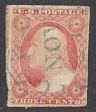 United States 10 - Nice 4-Margin with part of adjacent stamp.