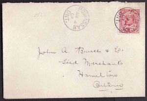 Canada-cover #9975 - 1c Edward on postcard - Huron County - Brussels , Ont cds -