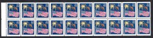 United States 2276a 22¢ Flag and Fireworks (1987). Booklet pane of 20. MNH