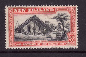 New Zealand-Sc#239-used 8p org red & blk-Maori Council-1940-