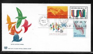 United Nations NY C15-C18 1972 Airmails Geneva Cachet FDC First Day Cover