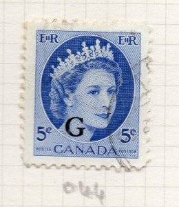 Canada 1955-56 Early Issue Fine Used 5c. G Optd NW-217409