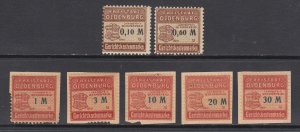 Germany, Oldenburg, Birkenfeld, Court Fee Revenues, unused Gerichtskostenmarke