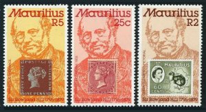 Mauritius 484-486,487,MNH.Michel 480-482,Bl.11. Sir Rowland Hill.Bird Dodo,Map.