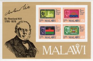 Malawi 1979 Sc.357a STAMPS ON STAMPS-SIR ROWLAND HILL Souvenir Sheet (1) MNH