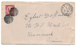 Halifax, Nova Scotia, Canada to Kennebunk, Maine 1906 Scott 90 Cover, Fancy Cncl