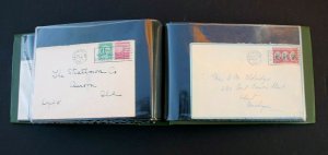 US Stamp Collection 60 Vintage Slogan Cancel Covers in Excellent Album