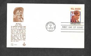U S 1801 FDC Will Rogers David C Cachet!