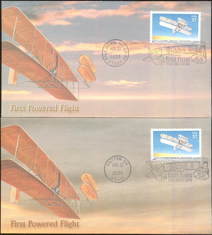 #3783 Wright Brothers First Flight Fleetwood FDC Set