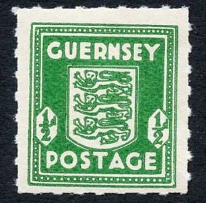 Spec GW12b Guernsey 1/2d Bluish-green U/M