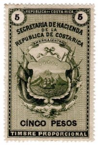 (I.B) Costa Rica Revenue : Duty Stamp 5P