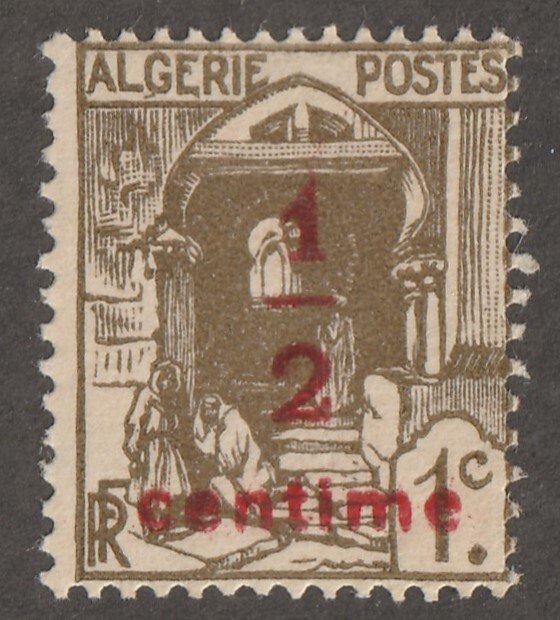 Algeria stamp, Scott#p2,  mint, hinged, red surcharge, #A-p2