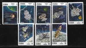 Cuba 1282-1289 Soviet Space Program set MNH