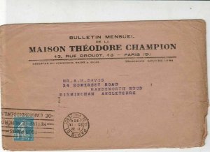 1926 Theodore Champion Paris Monthly Philatelic Newsletter Stamps Cover Rf 31909