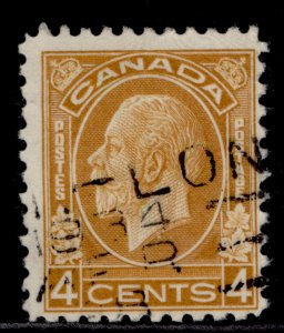 CANADA GV SG322, 4c yellow-brown, USED. Cat £15.